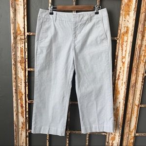 Gap Crop Pants Light Gray Flat Front Size 8 Reg